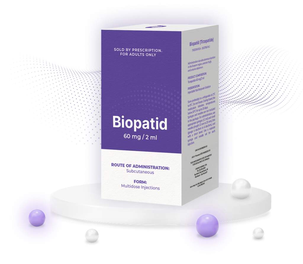 Biopatid (Биопатид) 60mg/2ml упаковка препарату для схуднення на основі тирзепатиду